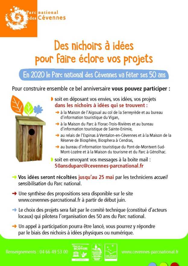 Des "Nichoirs à idées" dans le PNC Des "Nichoirs à idées" dans le PNC