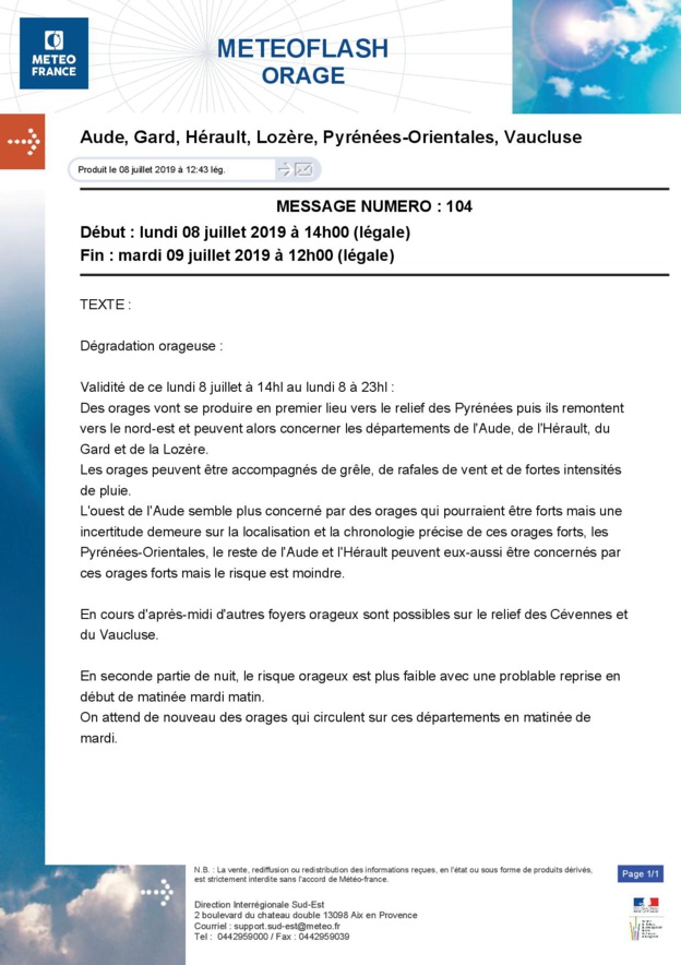 FLASH METEO FLASH METEO