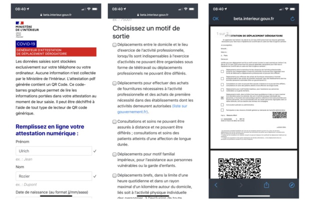 Attestation de déplacement sur smartphone : téléchargez-la ! Attestation de déplacement sur smartphone : téléchargez-la !