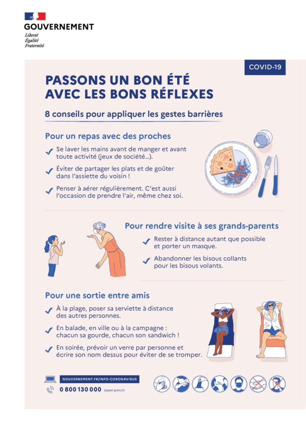 Infos covid-19 : Passons un bon été avec les bons gestes !