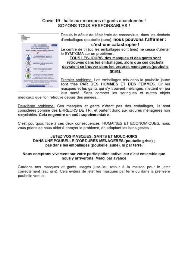 Mémo de rappel de tri et récap jour de collecte bacs jaunes et gris