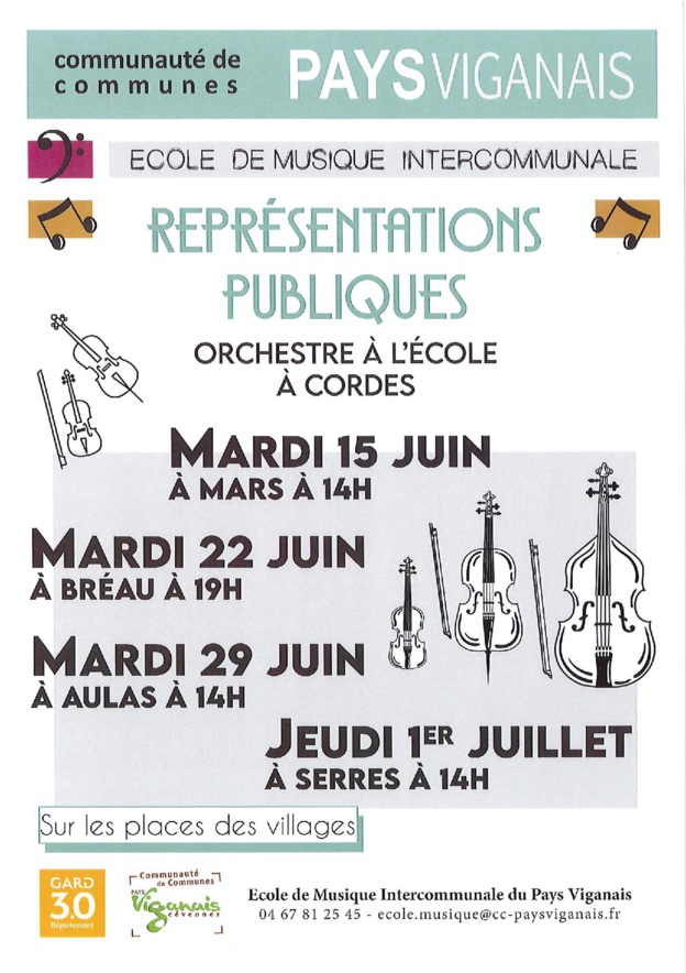 Concert à Bréau - Serres - Mars - Aulas de l'Orchestre à l'Ecole
