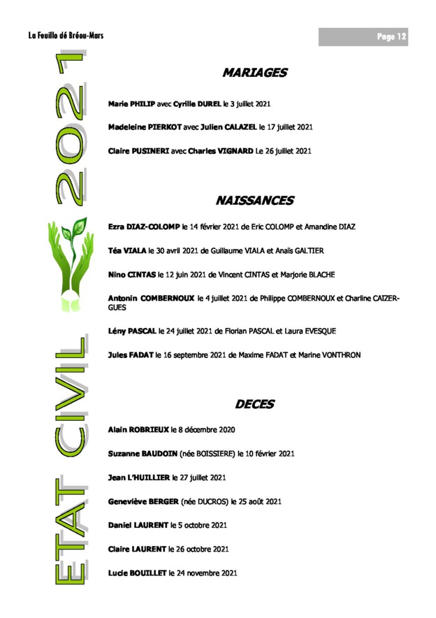 La Fueillo dé Bréou-Mars 2021 La Fueillo dé Bréou-Mars 2021