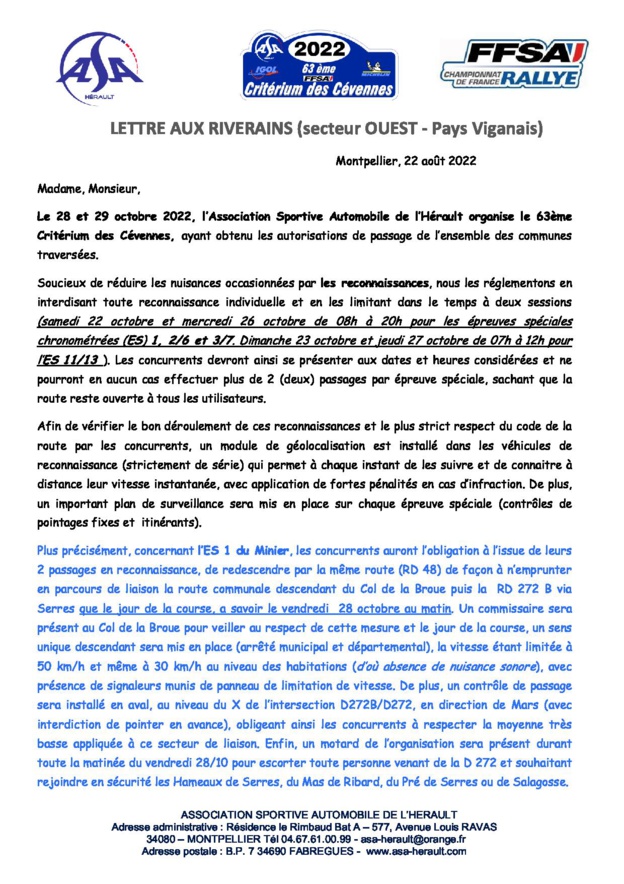 63 ème CRITERIUM DES CEVENNES