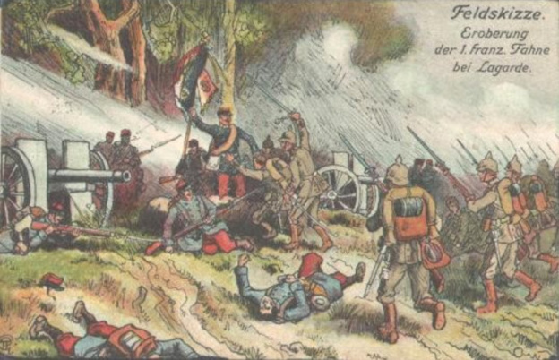 Illustration allemande du combat de Lagarde Illustration allemande du combat de Lagarde