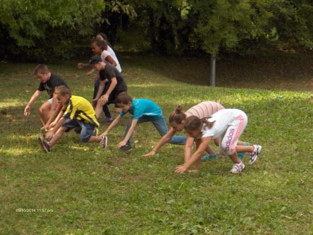 Rugby au stade : jeu du 4 pattes