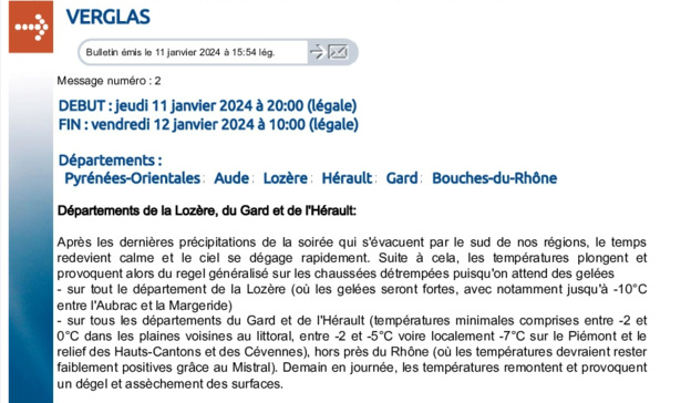 MétéoFlash Verglas 16h00