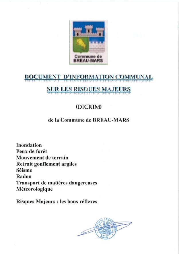 DOCUMENT D'INFORMATION COMMUNAL SUR LES RISQUES MAJEURS DOCUMENT D'INFORMATION COMMUNAL SUR LES RISQUES MAJEURS