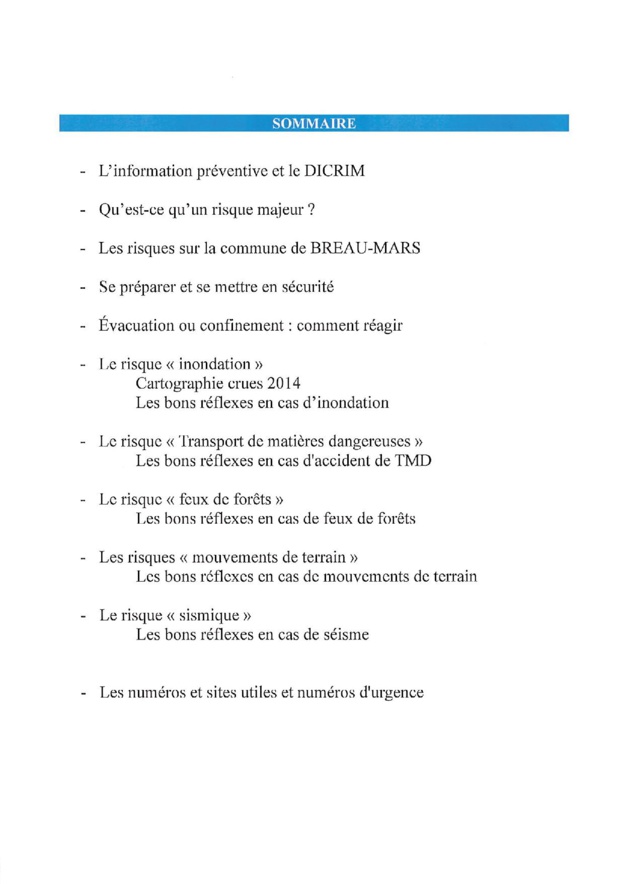 DOCUMENT D'INFORMATION COMMUNAL SUR LES RISQUES MAJEURS DOCUMENT D'INFORMATION COMMUNAL SUR LES RISQUES MAJEURS