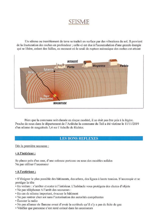 DOCUMENT D'INFORMATION COMMUNAL SUR LES RISQUES MAJEURS DOCUMENT D'INFORMATION COMMUNAL SUR LES RISQUES MAJEURS