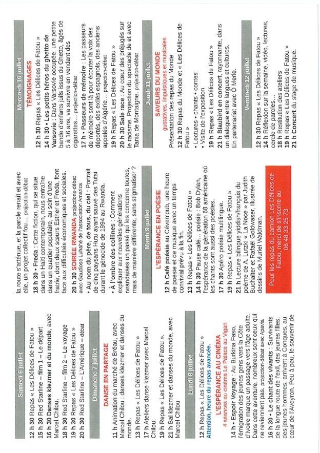 Rencontres interculturelles de Bréau du 6 au 12 juillet 2024 Rencontres interculturelles de Bréau du 6 au 12 juillet 2024