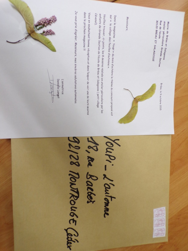 Expédition des oeuvres des GS pour le concours "Youpi"  Expédition des oeuvres des GS pour le concours "Youpi"