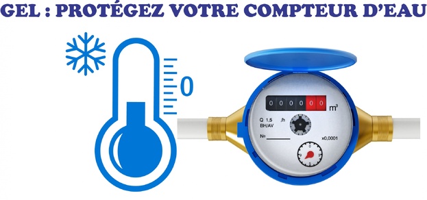 Protégez votre compteur d’eau du froid et du gel ! Protégez votre compteur d’eau du froid et du gel !