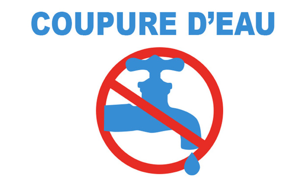 📢 INFORMATION À LA POPULATION – COUPURE D’EAU TEMPORAIRE 📢 INFORMATION À LA POPULATION – COUPURE D’EAU TEMPORAIRE