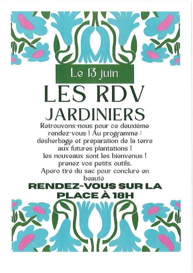 Les RDV Jardiniers ...CONTINUE... Les RDV Jardiniers ...CONTINUE...
