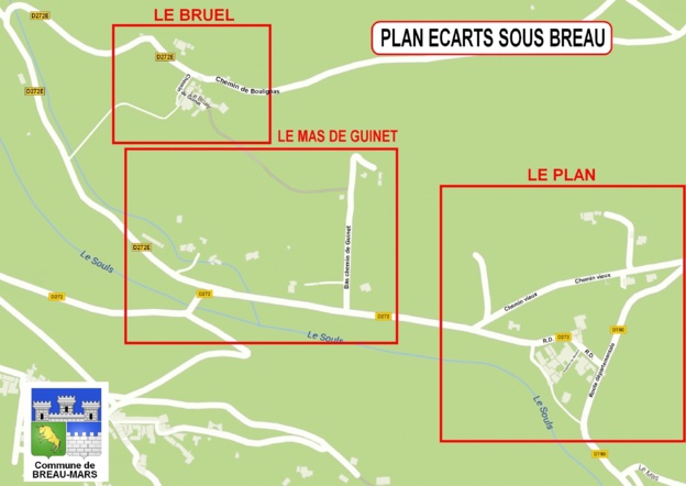 Plan du BRUEL et hameau du PLAN