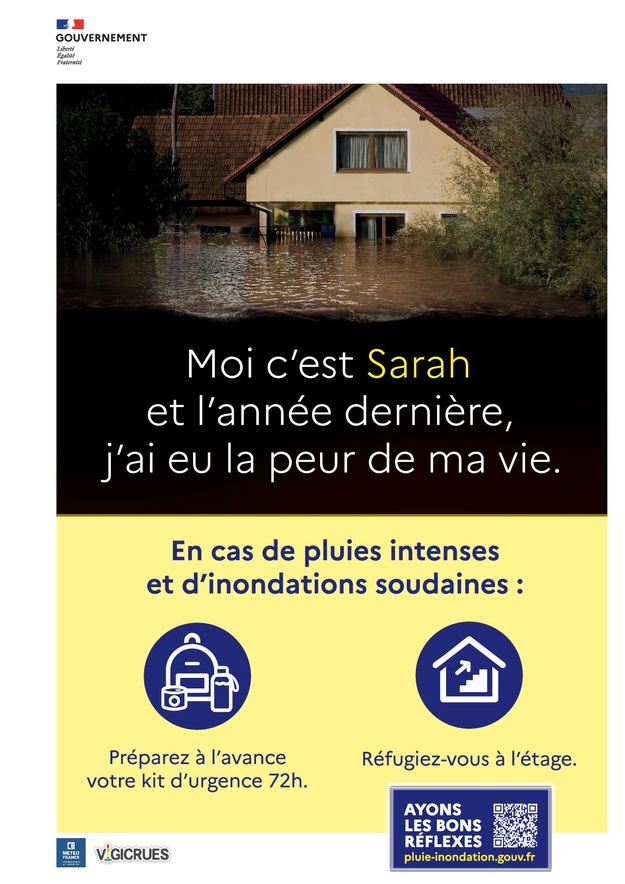 Ayons les bons réflexes face aux pluies et inondations ! Ayons les bons réflexes face aux pluies et inondations !