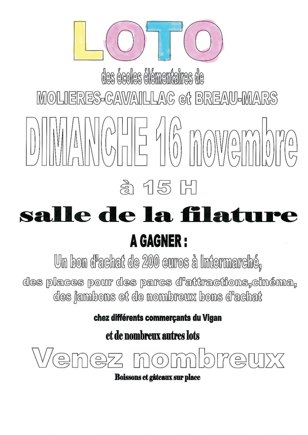 LOTO Ecoles élémentaires LOTO Ecoles élémentaires