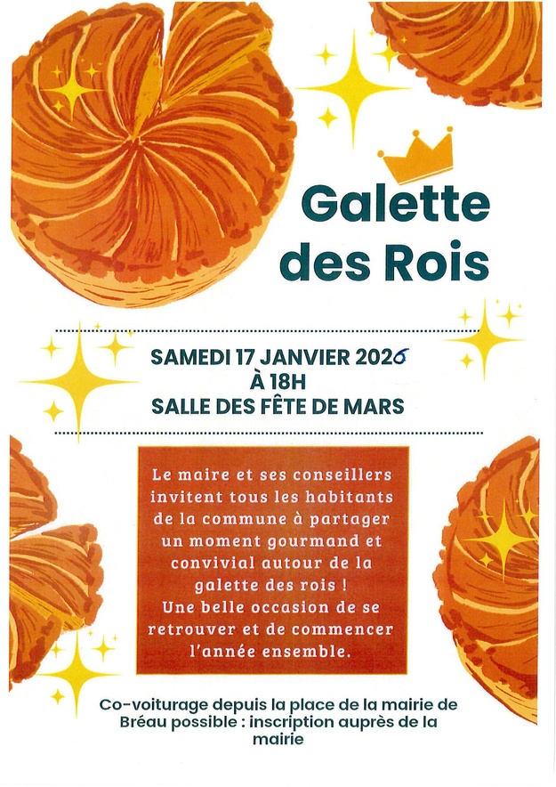 Les habitants de Bréau-Mars invités à partager la Galette des Rois 👑🍰