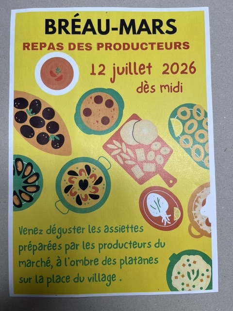 🍽️ Repas des producteurs – Dimanche 12 juillet 2026 dès 12h