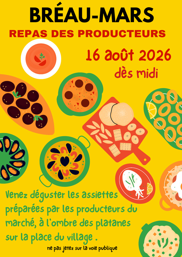 MARCHE ET REPAS DES PRODUCTEURS DU 16/08/2026