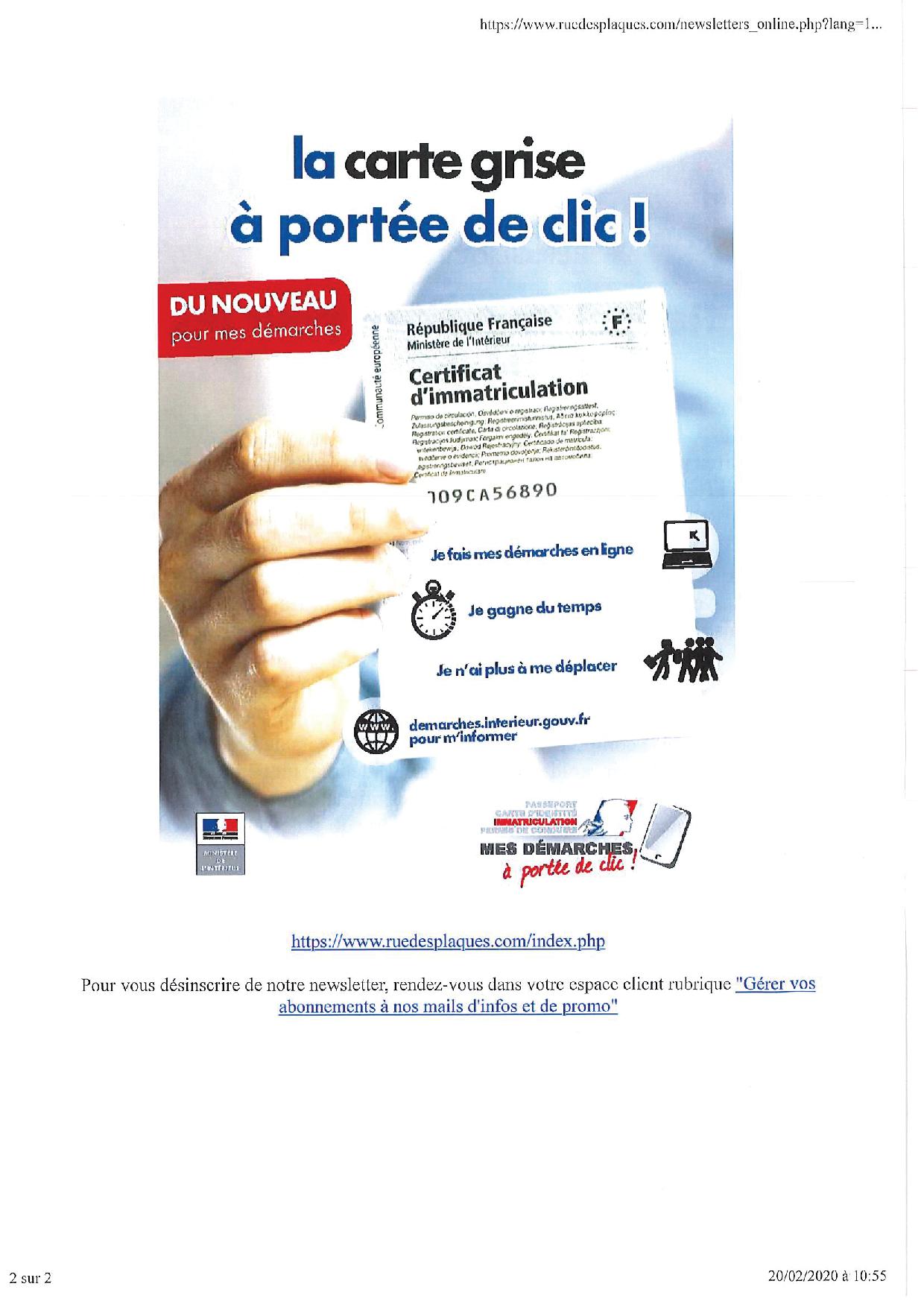 Démarches administratives : Carte Grise