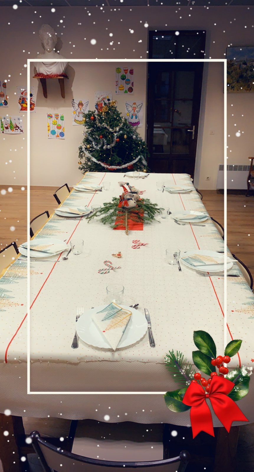 Repas de noël à la cantine