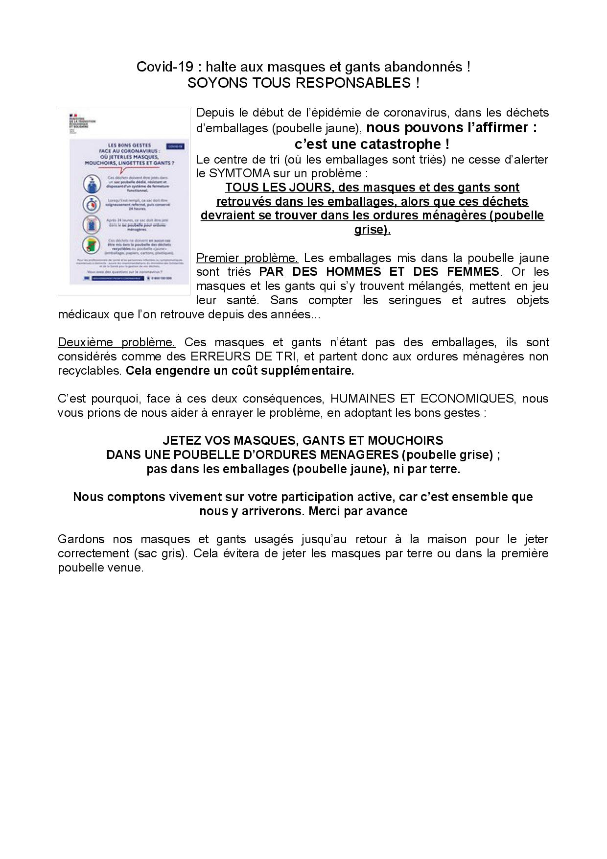 Mémo de rappel de tri et récap jour de collecte bacs jaunes et gris Mémo de rappel de tri et récap jour de collecte bacs jaunes et gris