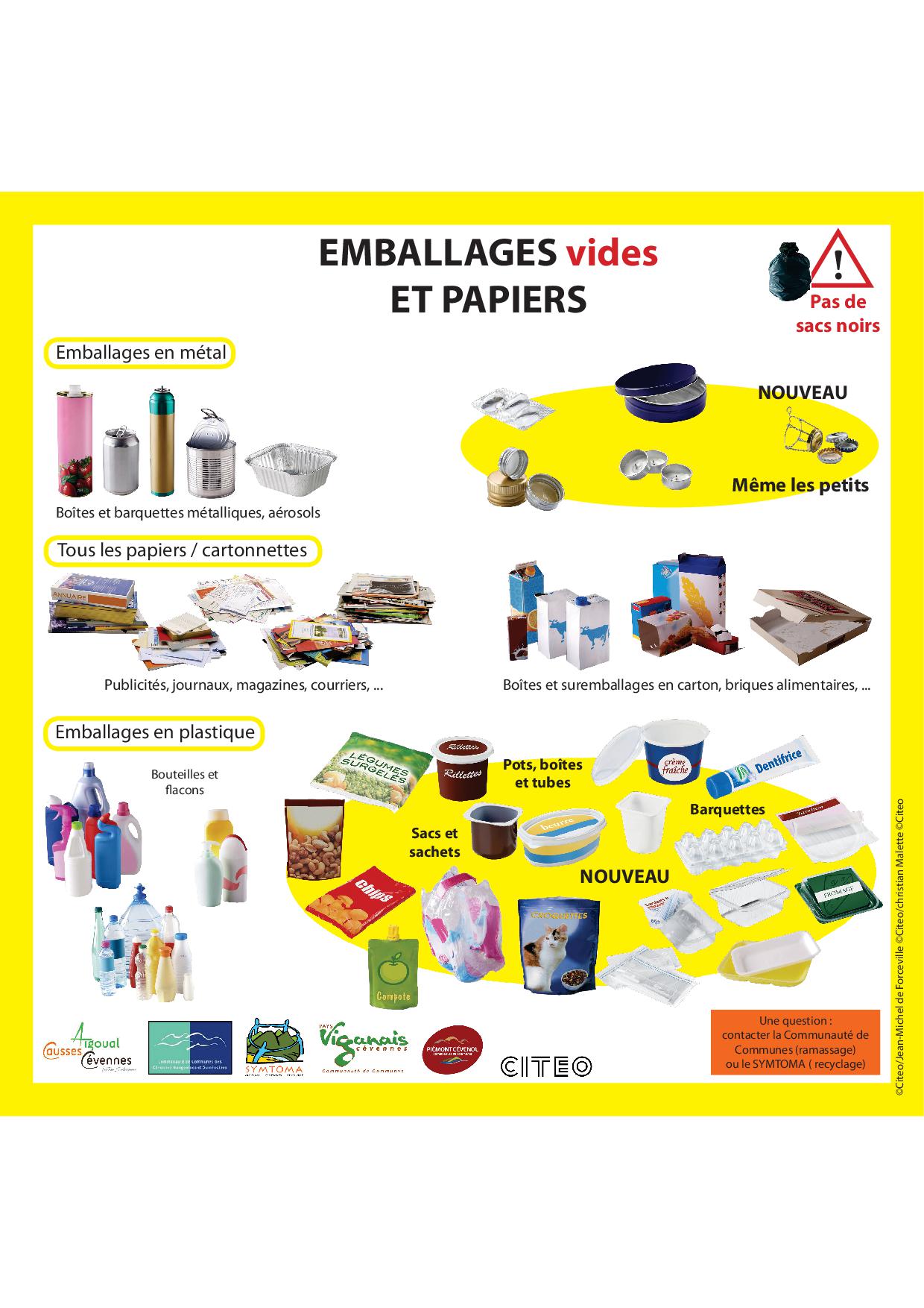 Mémo de rappel de tri et récap jour de collecte bacs jaunes et gris Mémo de rappel de tri et récap jour de collecte bacs jaunes et gris