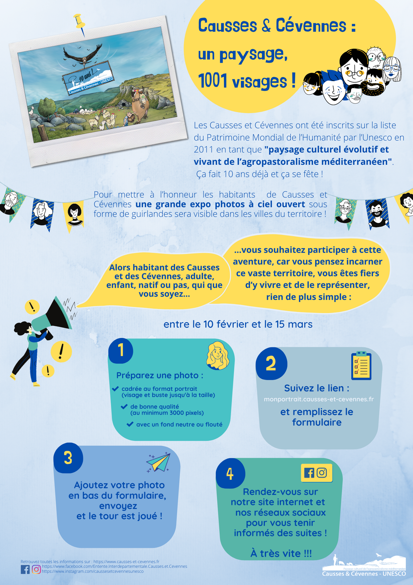 Exposition cet été dans les villes des Causses et Cévennes de 150 portraits de personnes fières d'y habiter ! Exposition cet été dans les villes des Causses et Cévennes de 150 portraits de personnes fières d'y habiter !