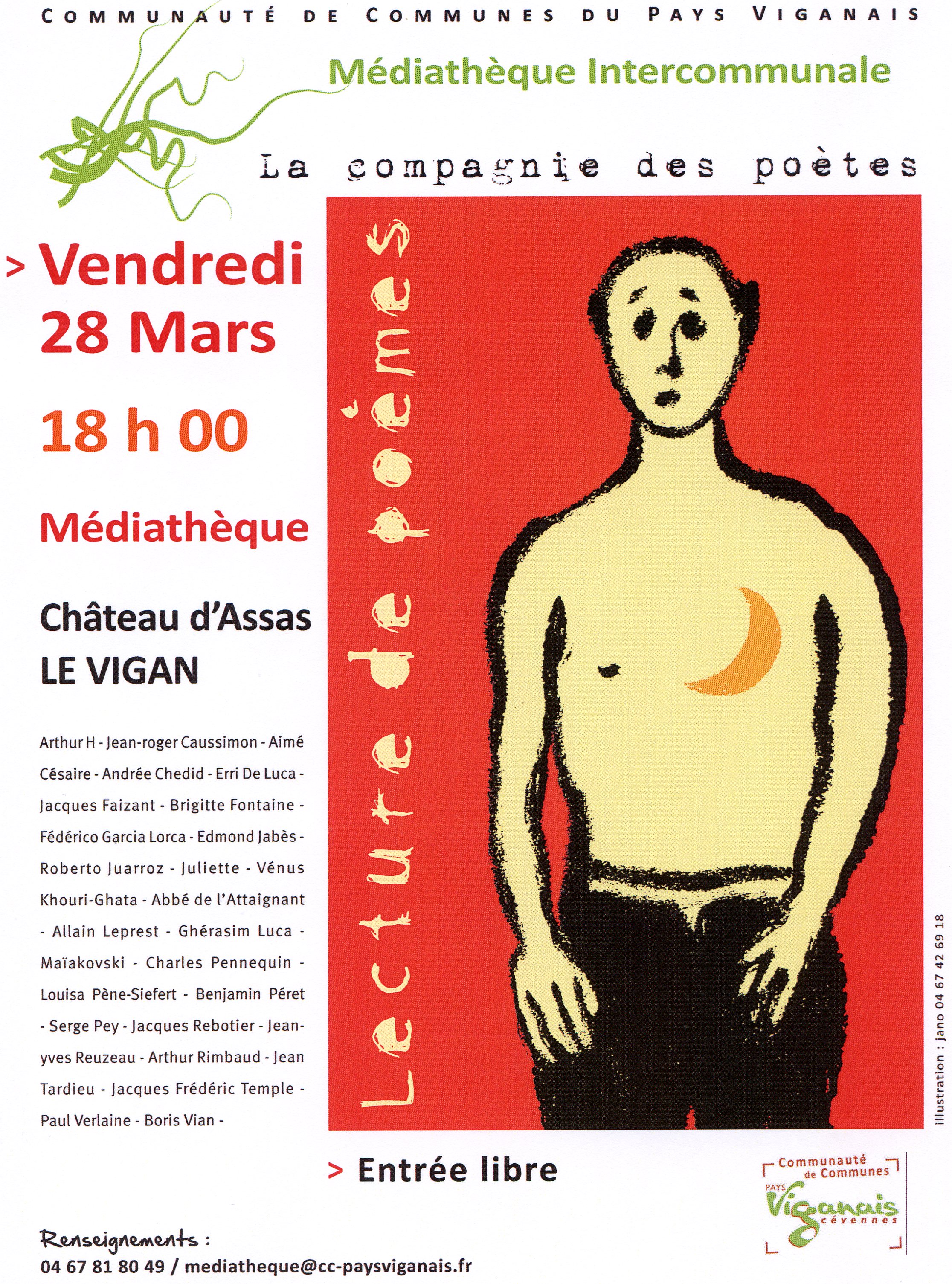 Lectures de poèmes par la compagnie des poètes Lectures de poèmes par la compagnie des poètes