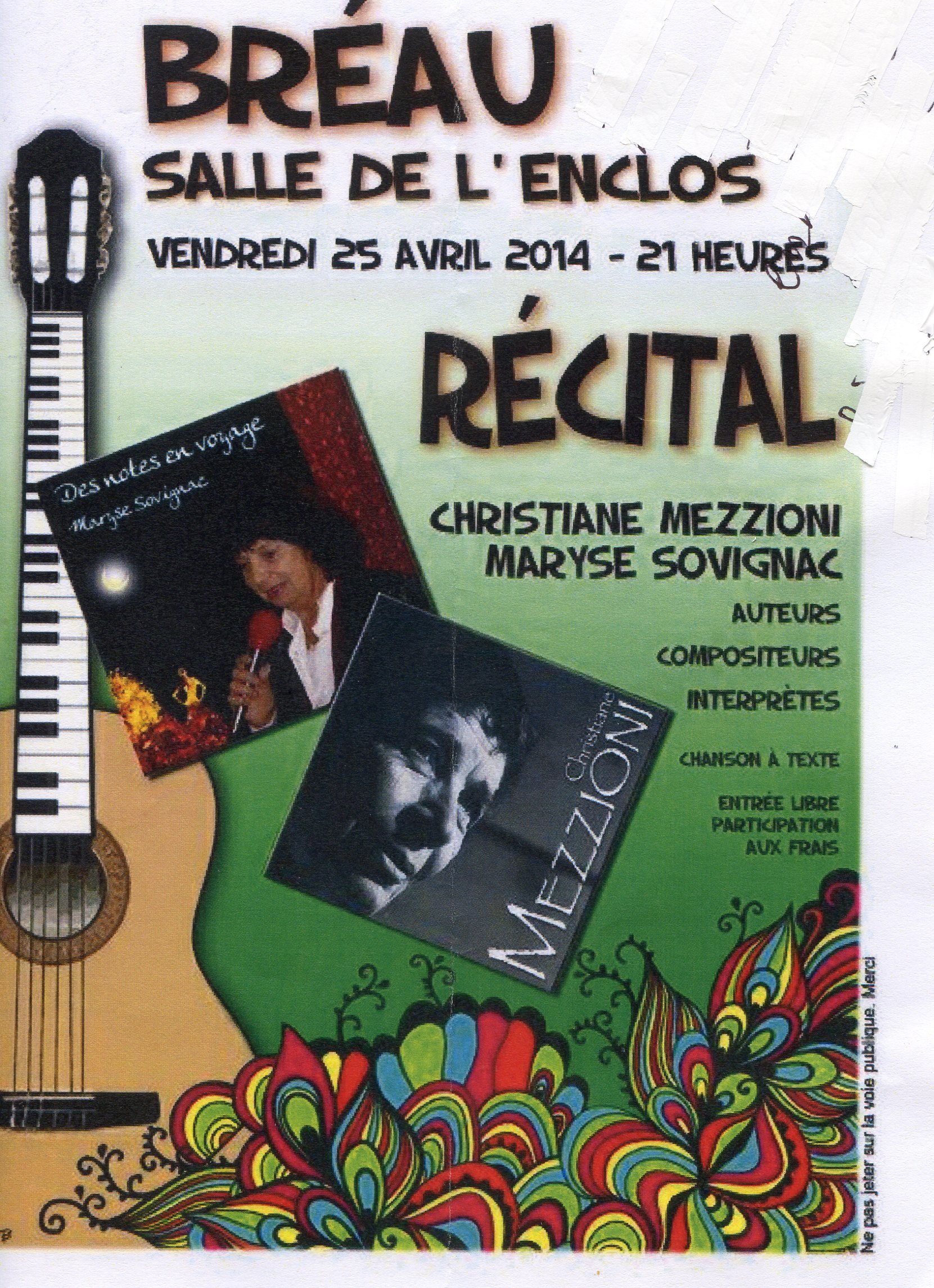 Récital à la Salle de l'Enclos Récital à la Salle de l'Enclos