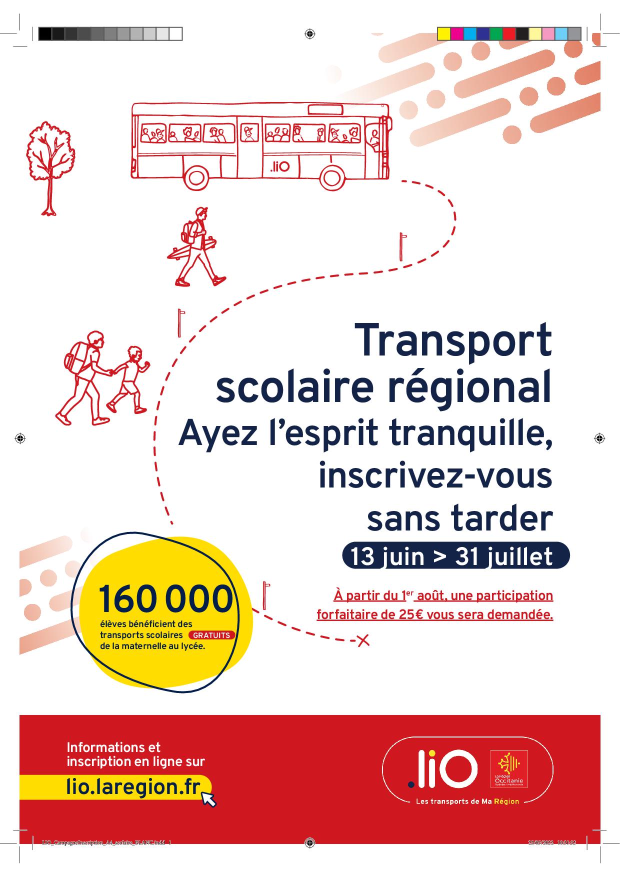 INSCRIPTION TRANSPORTS SCOLAIRES INSCRIPTION TRANSPORTS SCOLAIRES