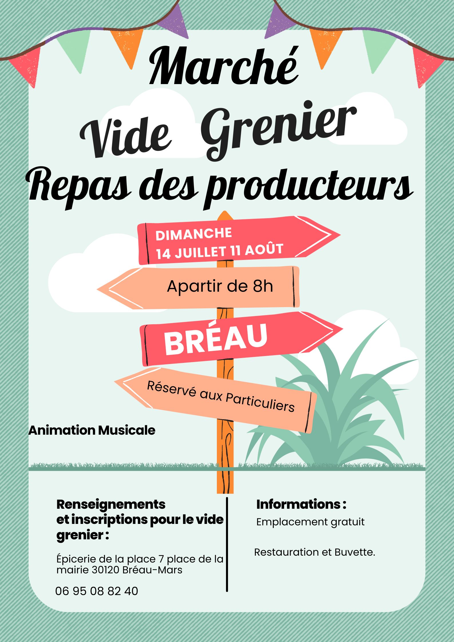 Marché vide-grenier Repas des producteurs Marché vide-grenier Repas des producteurs