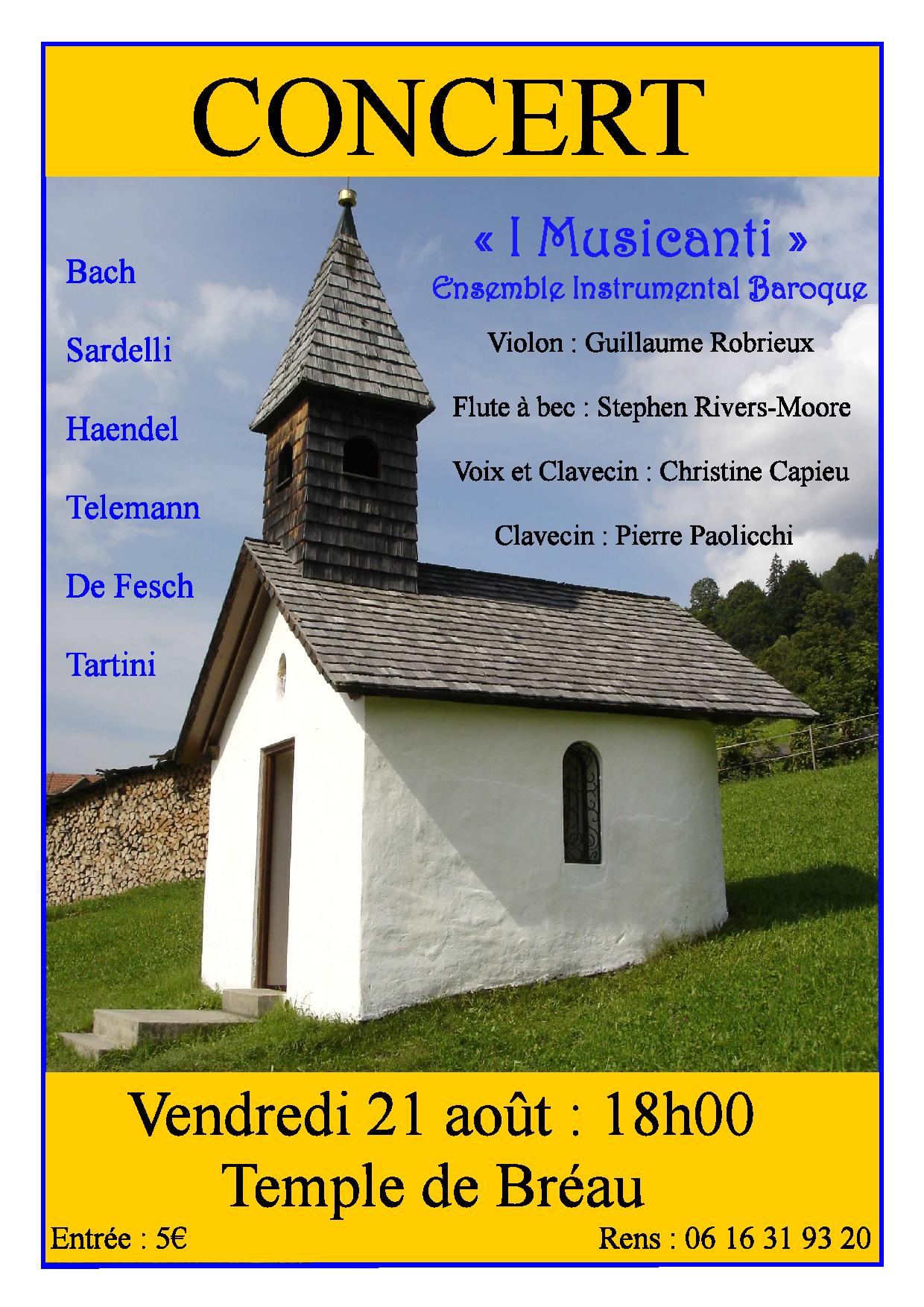 Concert I Musicanti du 21 août Concert I Musicanti du 21 août