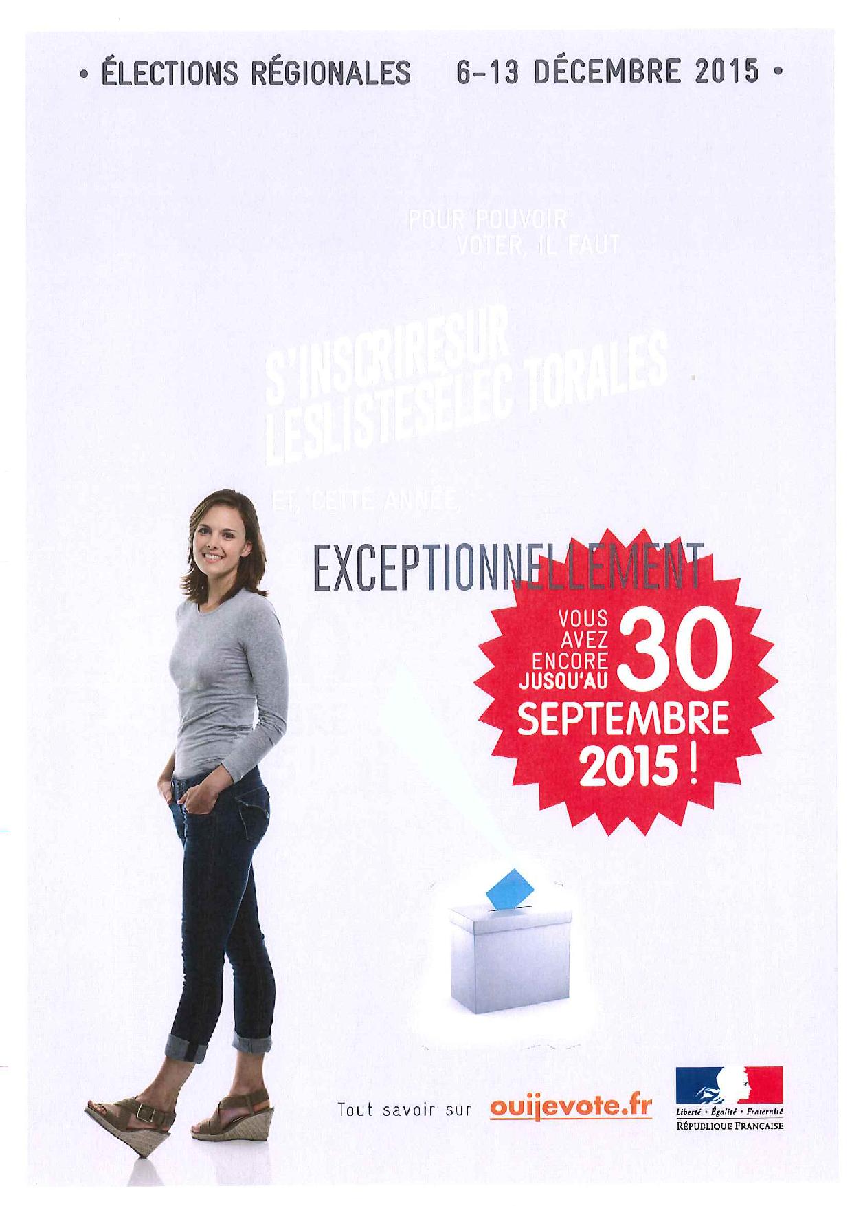 Elections régionales les 6 et 13 Décembre 2015 Elections régionales les 6 et 13 Décembre 2015