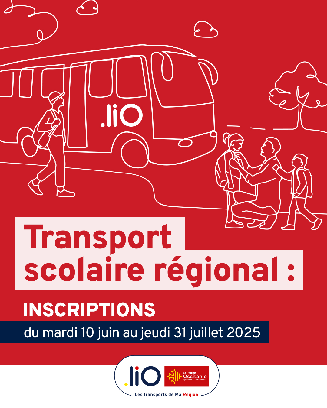 Transport scolaire régional : Inscriptions ouvertes du 10 juin au 31 juillet 2025 ­ ­