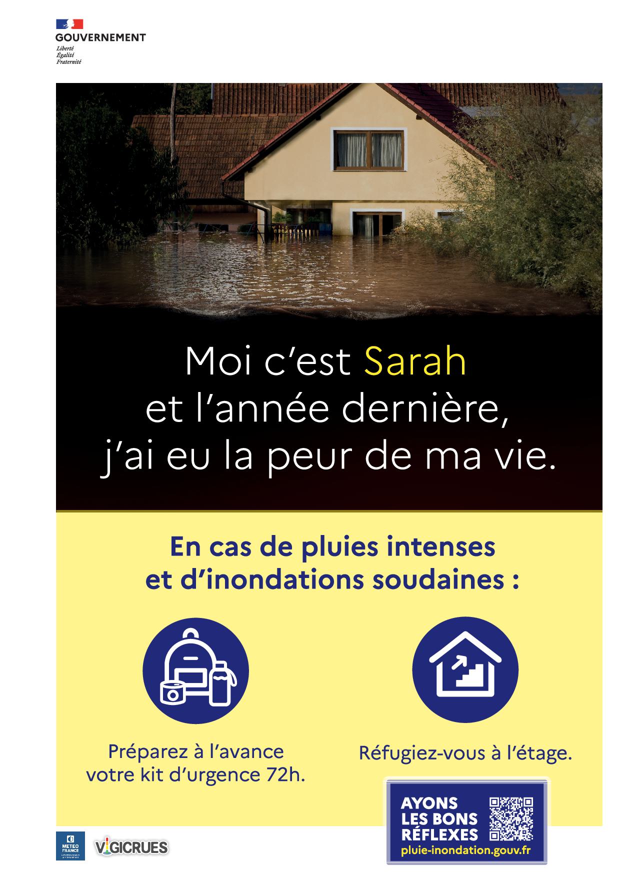 Ayons les bons réflexes face aux pluies et inondations !