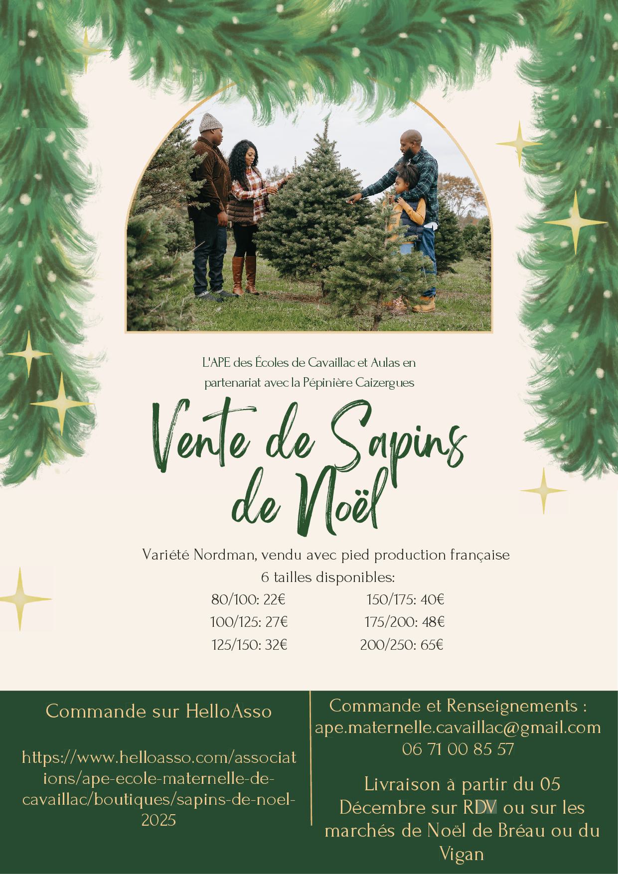 Vente de sapins