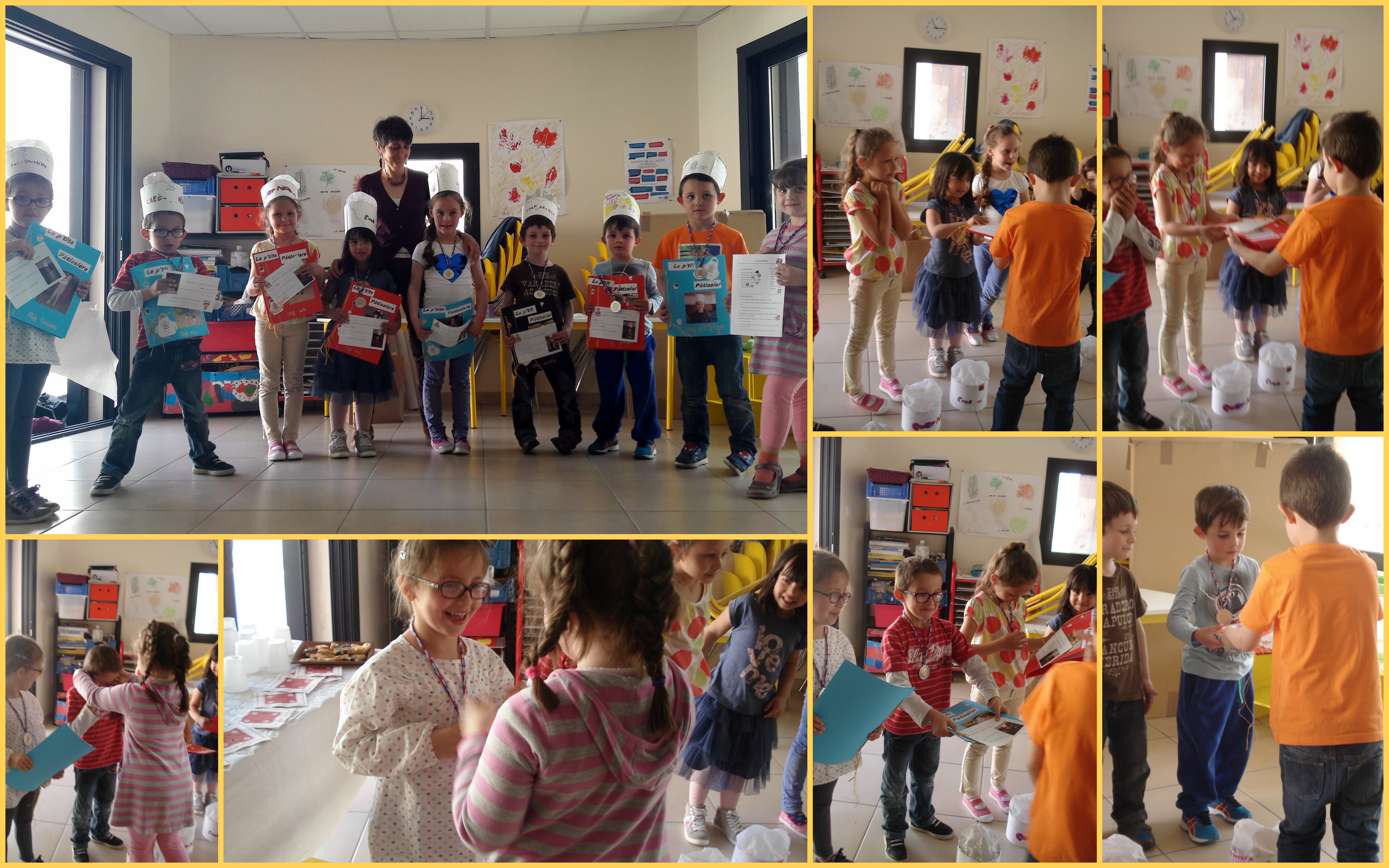 Activité "cuisine" : remise des dipômes et médailles à nos petits chefs cuisiners du périscolaire