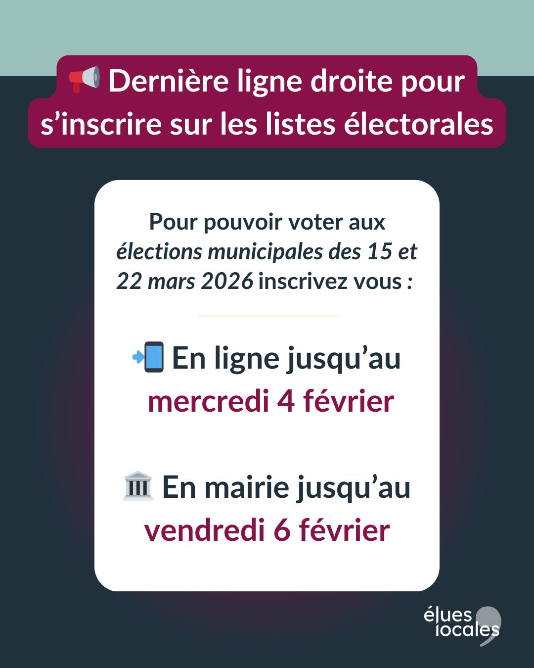 Inscriptions sur les listes électorales