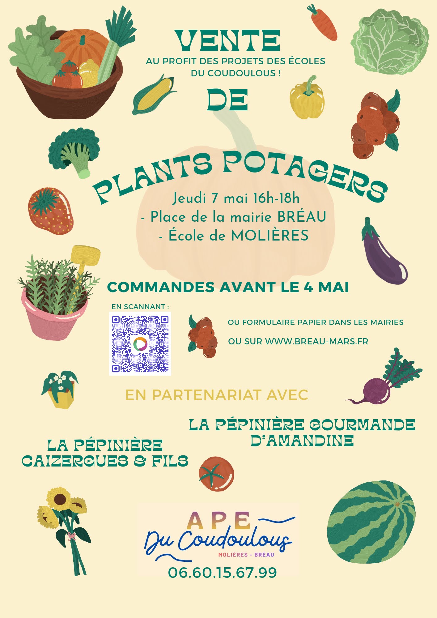 Vente de plants APE Molières-Bréau