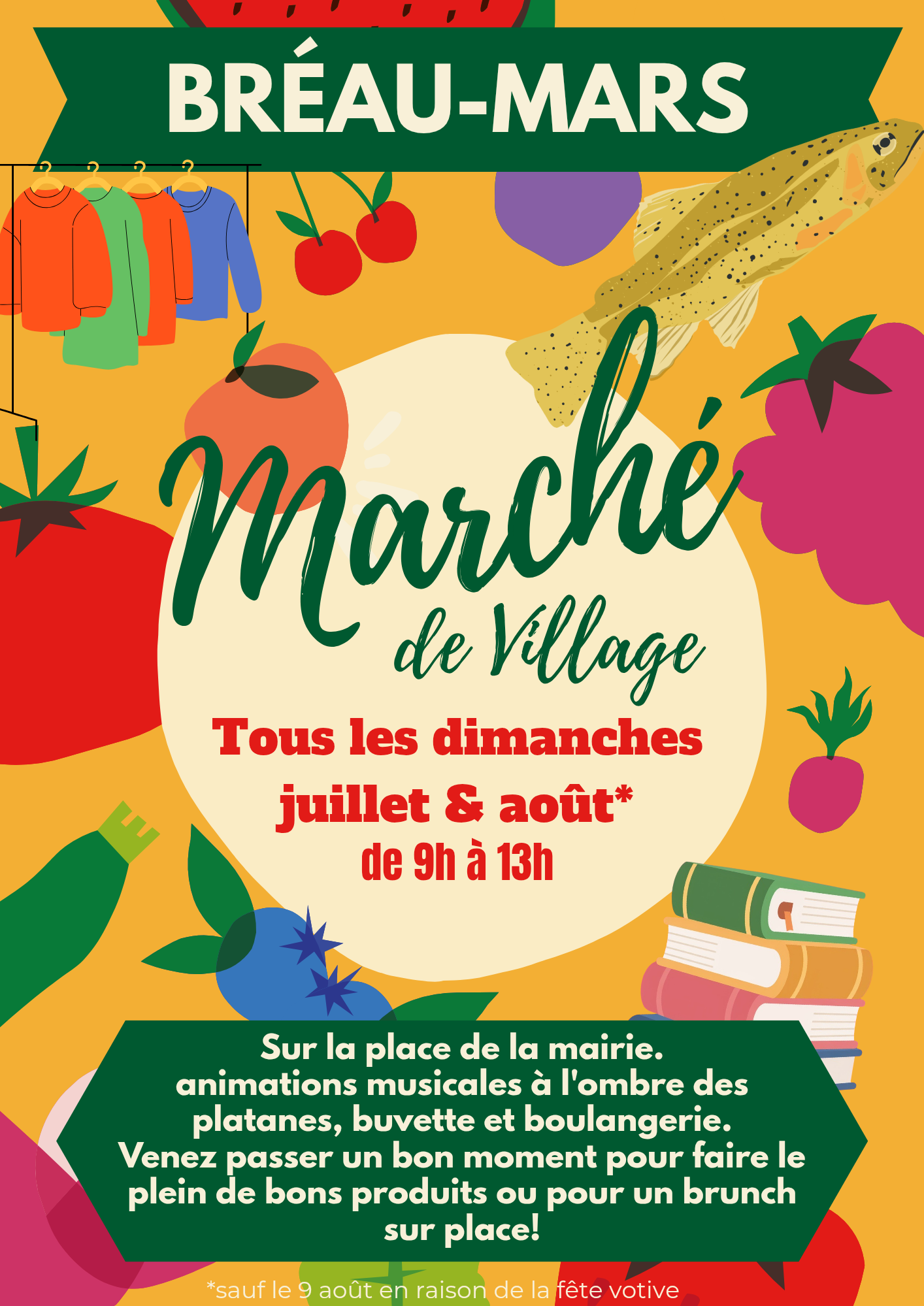 📢 Marché du village – Bréau-Mars