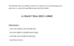 CONSEIL MUNICPAL LE 7 MARS 2023 CONSEIL MUNICPAL LE 7 MARS 2023