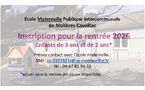 📢 Inscriptions à l’École Intercommunale